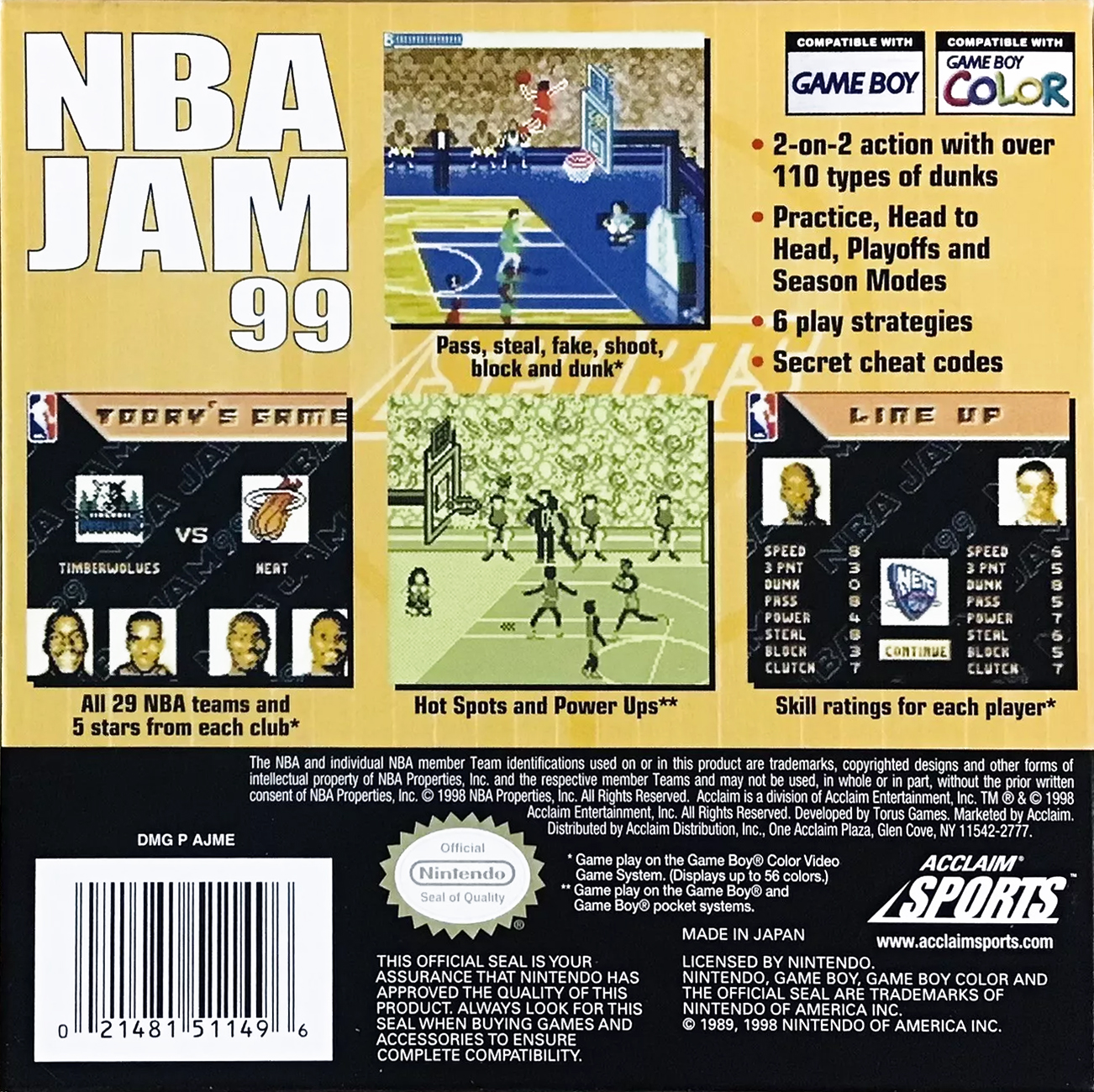 NBA Jam '99 (GB) (gamerip) (1999) MP3 - Download NBA Jam '99 NBA Jam '99 (GB) (gamerip) (1999) MP3 - Download NBA Jam '99